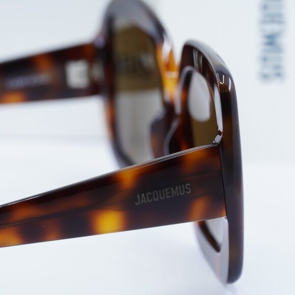 Jacquemus CARRE ROND JAC/10 C2 Geometric Sunglasses - Havana/Brown - Picture 5 of 11